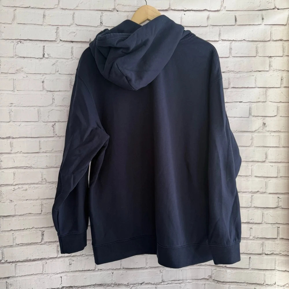 Levi's Men's Dark Blue Hoodie with Yellow‎ Logo